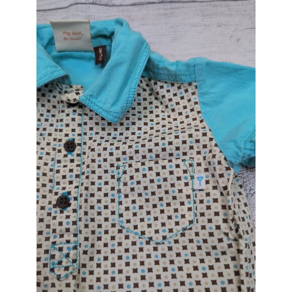 3/6m Fore!! Axel & Hudson Polo Romper - Picture 2 of 6